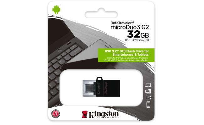 Kingston DataTraveler microDuo3 G2 32GB microUSB & USB Type-A For Android OTG
