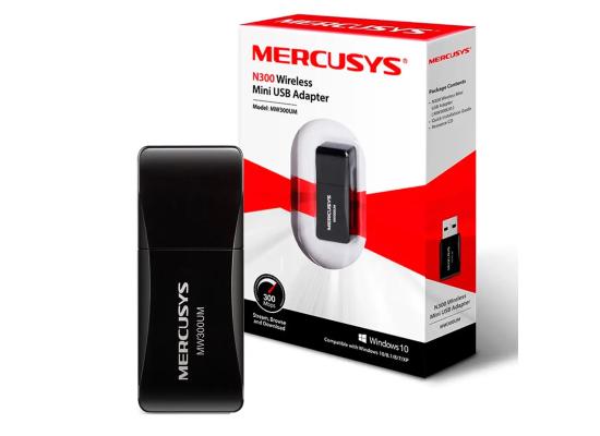 MERCUSYS MW300UM Wi-Fi Dongle 300Mbps Wireless Mini USB WiFi Adapter for PC/Desktop/Laptop