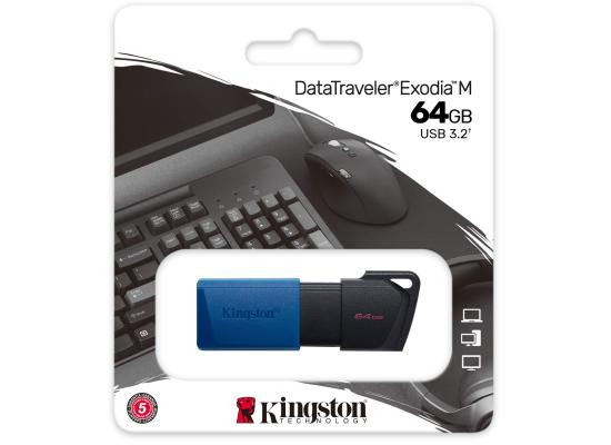 Kingston DataTraveler Exodia M 64GB USB 3.2 Flash Drive - Blue