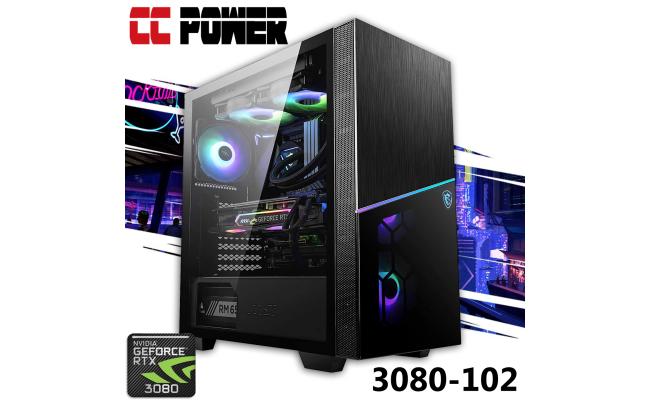 CC Power 3080-102 Gaming PC 5Gen Ryzen 9 5950x w/ RTX 3080 Liquid Cooled