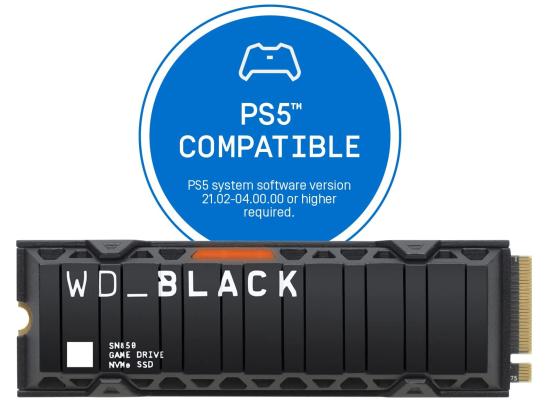WD BLACK SN850 NVMe M.2 1TB PCI-Express 4.0 x4 3D NAND SSD w/ Heatsink