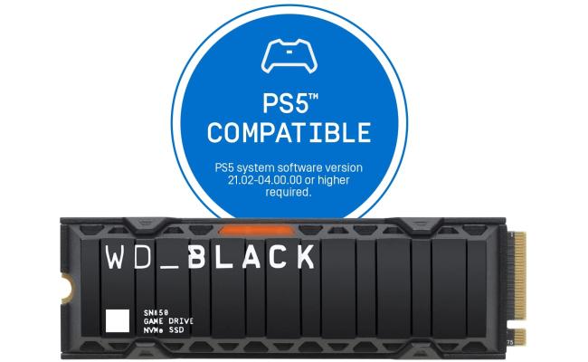 WD BLACK SN850 NVMe M.2 1TB PCI-Express 4.0 x4 3D NAND SSD w/ Heatsink