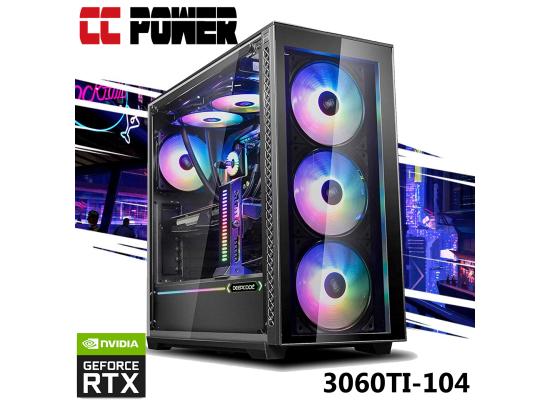 CC Power 3060TI-104 Gaming PC 12Gen Core i9 16-Cores w/ RTX 3060 TI 8GB Liquid Cooled