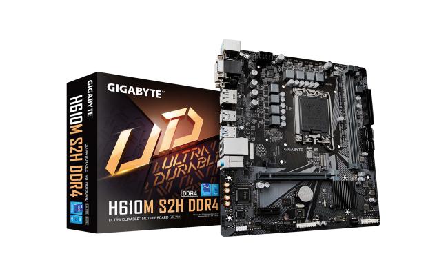 GIGABYTE H610M S2H DDR4 Intel 12th Gen Motherboard Single M.2 PCIe 4.0