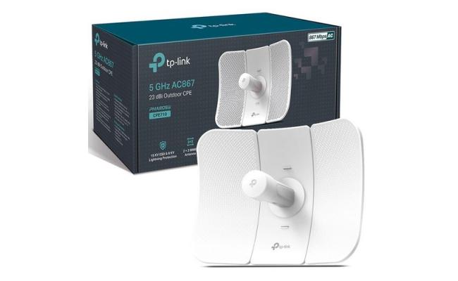 TP-Link CPE710 5GHz AC867 Long Range Outdoor CPE Point to Point Wireless Bridge 23dBi Passive PoE