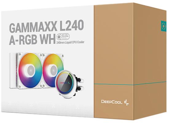 DEEPCOOL GAMMAXX L240 A-RGB AIO Liquid Cooler Anti-Leak Technology - White