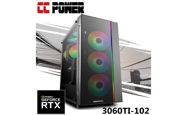 CC Power 3060TI-102 Gaming PC 12Gen Intel Core i5 w/ RTX 3060 TI 8GB DDR6 + Liquid Cooled