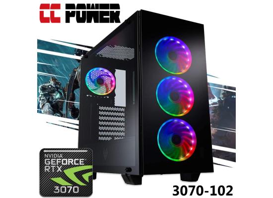 CC Power 3070-102 Gaming PC 5Gen AMD Ryzen 5 6-Cores w/ RTX 3070 Custom Air Cooler
