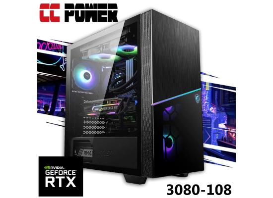 CC Power 3080-108 Gaming PC 12Gen Core i7 12-Cores w/ RTX 3080 10GB  + Liquid Cooler