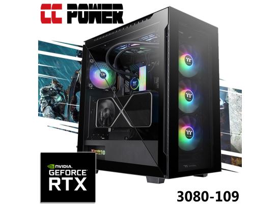 CC Power 3080-109 Gaming PC 5Gen AMD Ryzen 7 5800X3D 8-Cores w/ RTX 3080 12GB DDR6 Liquid Cooled