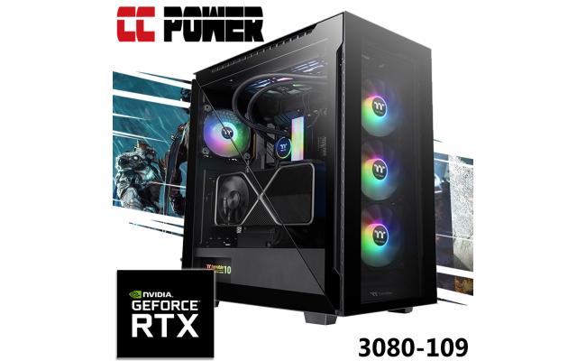CC Power 3080-109 Gaming PC 5Gen AMD Ryzen 7 5800X3D 8-Cores w/ RTX 3080 12GB DDR6 Liquid Cooled