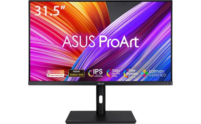 ASUS ProArt PA328QV 31.5" IPS 2K 100% sRGB 100% Rec.709 Color Accuracy Delta E < 2 Calman Verified Height Adjustable