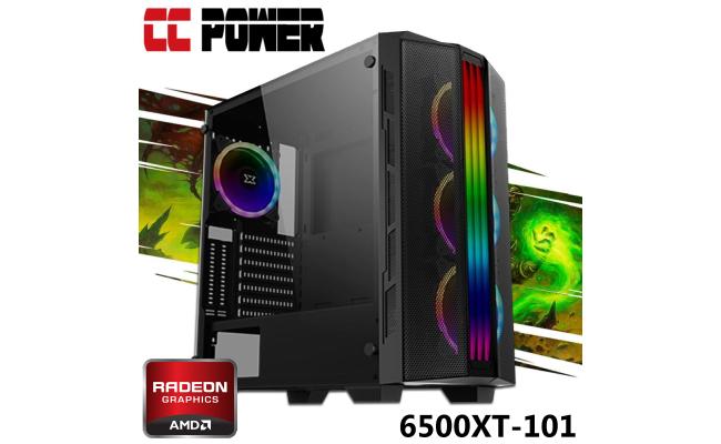 CC Power 6500XT-101 Gaming PC AMD Ryzen 5 6-Cores w/ AMD Radeon RX 6500 XT 4GB GDDR6 Custom Air Cooling