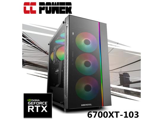 CC Power 6700XT-103 Gaming PC 12Gen Intel Core i5 w/AMD Radeon RX 6700 XT 12GB GDDR6 + Custom Air Cooling