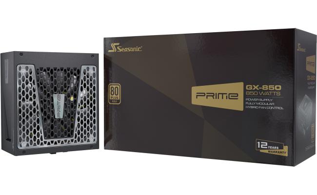 Seasonic PRIME GX-850 850W 80+ Gold Full-Modular Fan Control in Fanless Silent & Cooling Mode
