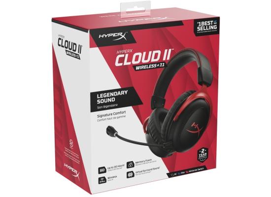 HP HyperX Cloud II Wireless 7.1 Surround Noise Cancelling Microphone Battery Up to 30 Hours For PC, PS4/PS5 & Switch