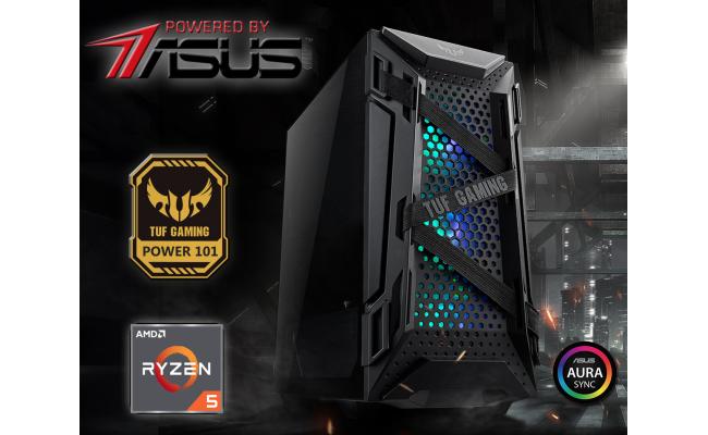 POWER BY ASUS POWER 101 Budget Gaming PC w/ AMD Ryzen 5 6-Cores & Optional Graphic Card