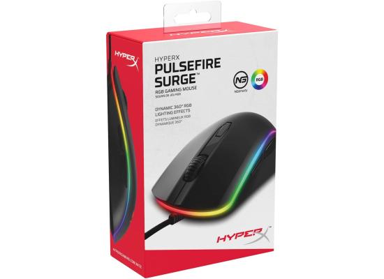 HP HyperX Pulsefire Surge RGB Wired Pixart 3389 Sensor up to 16000 DPI 6 Buttons  - Black