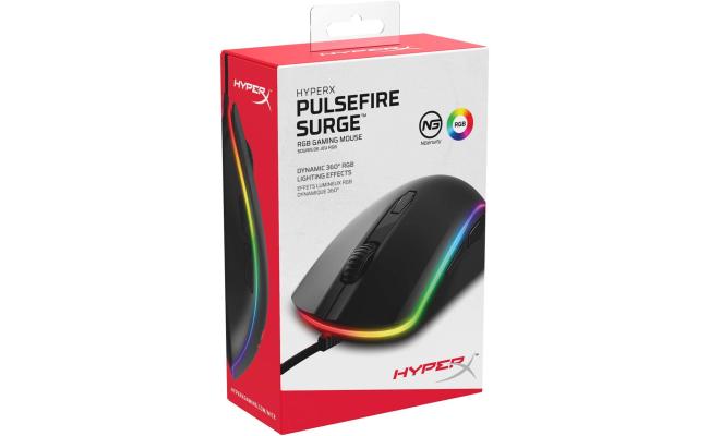 HP HyperX Pulsefire Surge RGB Wired Pixart 3389 Sensor up to 16000 DPI 6 Buttons  - Black
