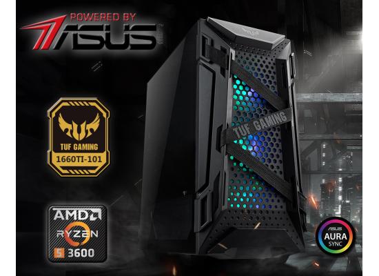 POWER BY ASUS POWER 102 Mid Range Gaming PC w/ AMD Ryzen 5 6-Cores w/  Optional Graphic & Advance Cooling