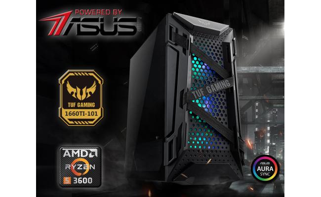POWER BY ASUS POWER 102 Mid Range Gaming PC w/ AMD Ryzen 5 6-Cores w/  Optional Graphic & Advance Cooling