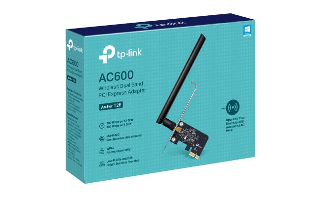 TP-Link Archer T2E AC600 PCIe WiFi Card Dual Band Wireless High-Gain Antenna