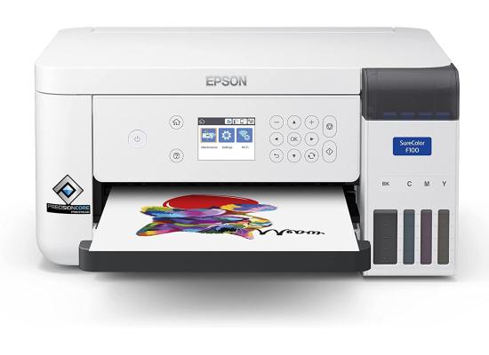 Epson SureColor SC-F100 A4 Textile Dye Sublimation Printer Small Business/Start up for Creating Promotional Merchandise