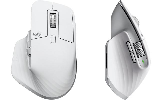 Logitech MX Master 3S Wireless Performance Mouse w/ Ultra-fast Scrolling Ergo 8K DPI Track on Glass Quiet Clicks USB-C - Grey