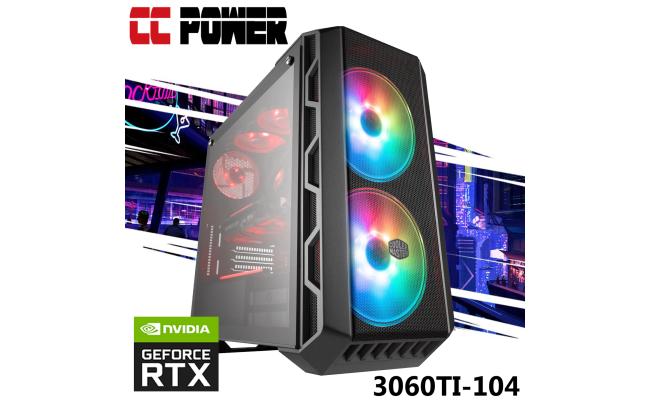 CC Power 3060TI-104 Gaming PC 12Gen Core i9 16-Cores w/ RTX 3060TI 8GB & Liquid Cooled