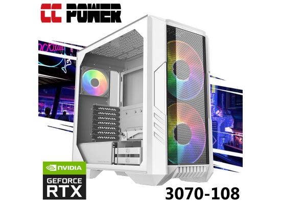 CC Power 3070-108 Gaming PC 12Gen Core i9 16-Cores w/ RTX 3070 8GB Liquid Cooled