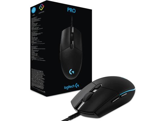 Logitech G PRO Wired Gaming Mouse HERO 25K Sensor 25,600 DPI RGB Ultra Lightweight 6 Programmable Buttons PC/Mac