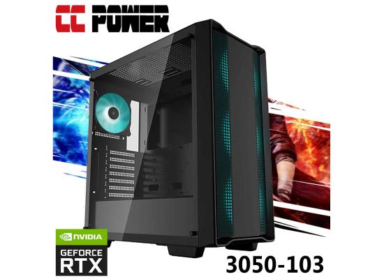 CC Power 3050-103 Gaming PC AMD Ryzen 5 6-Cores w/ RTX 3050 8GB DDR6 Custom Air Cooling