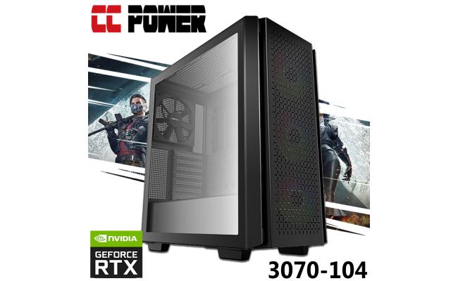 CC Power 3070-104 Gaming PC 12Gen Inte Core i7 12-Cores w/ RTX 3070 8GB + Custom AIR Cooler