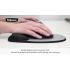 Fellowes Memory Foam Mousepad Wrist Support Silver Streak Durable Jersey Covering