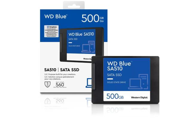 WD Blue SA510 500GB SATA Internal Solid State Drive SSD 2.5"/7mm Up to 560 MB/s