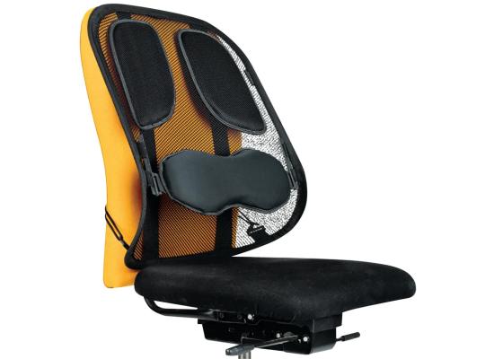 Fellowes Professional Series Mesh Back Support Adjustable Memory Foam Attaches To Any Chair - Black