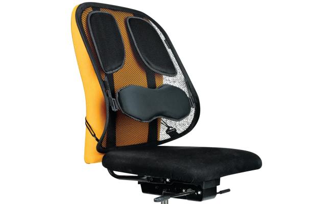Fellowes Professional Series Mesh Back Support Adjustable Memory Foam Attaches To Any Chair - Black