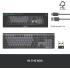 Logitech MX Mechanical Wireless Backlit Keys Bluetooth USB-C macOS, Windows, Linux, iOS, Android, Metal - Clicky