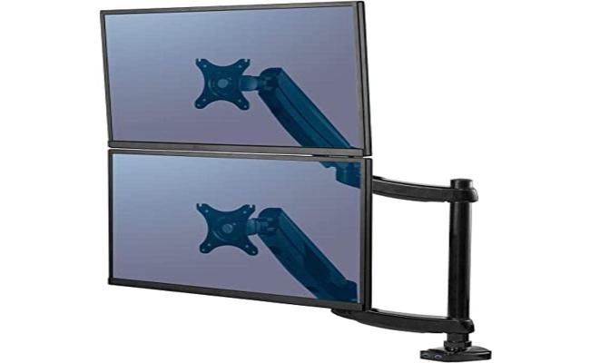 Fellowes Platinum Series Dual Stacking Adjustable Monitor Arm - Black
