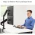 Fellowes Platinum Series Dual Stacking Adjustable Monitor Arm - Black