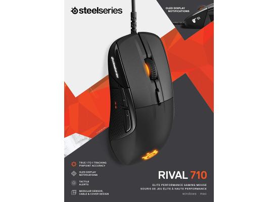 SteelSeries Rival 710: OLED display for on-the-fly in-game stats and crucial notifications, Tactile Alerts, and TrueMove3 Sensor for Ultimate Gaming Performance