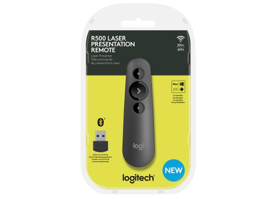 Logitech R500 Laser Presentation Remote - Bluetooth & USB