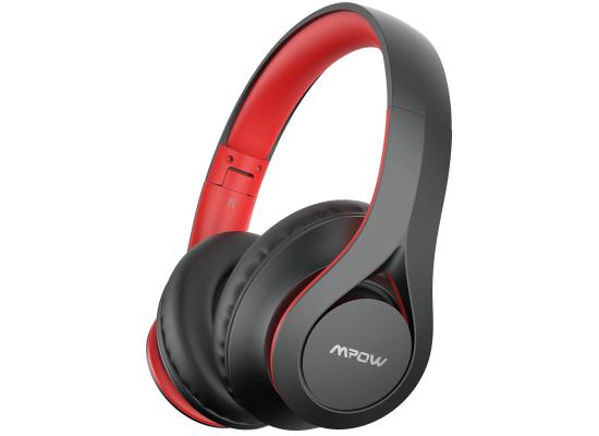 Mpow 059 Lite 60h Long Playtime Bluetooth 5.0 Hi-Fi Stereo Noise Reduction, Red