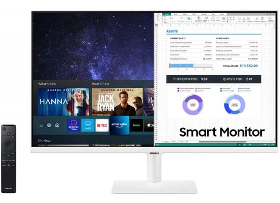 SAMSUNG 32" M5 Smart w/ Netflix, YouTube, HBO, Prime Video and Apple TV , White