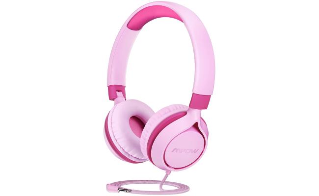 Mpow CHE1 Kids Wired For Kids Volume Limit 94dB Foldable For Cellphones, Tablets, PC - Pink