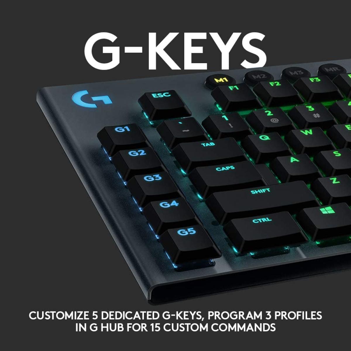 Logitech G815 LIGHTSYNC RGB Mechanical Gaming Keyboard With Tactile