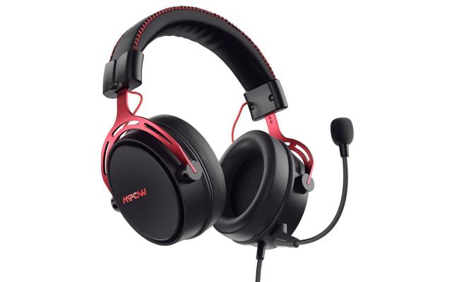Mpow Air SE Headset 3D Surround In-Line Control For PC/PS4/PS5/Xbox/Switch , Red