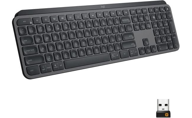 Logitech MX Keys Advanced Illuminated Wireless & Bluetooth Tactile Backlit USB C, PC & Mac Arabic / English  Layout