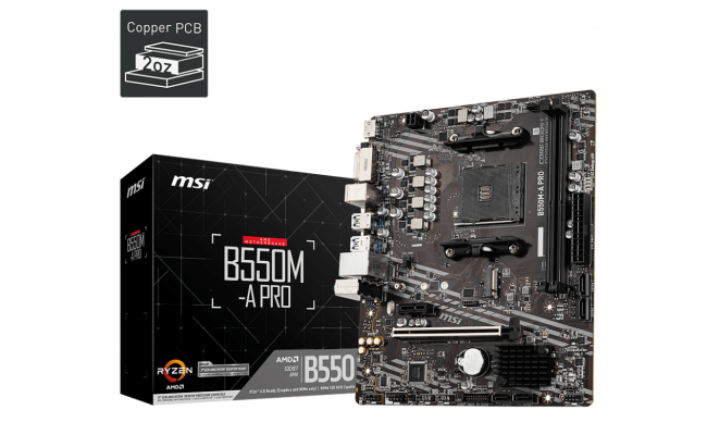 MSI PRO B550M-A PRO AM4 AMD B550 MATX AMD Motherboard