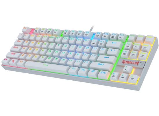 Redragon K552 KUMARA 87 Keys Mechanical Gaming Keyboard RGB LED Backlit Wired - White